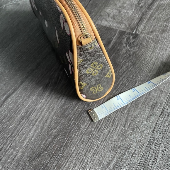 Brown Pink Floral Printed Crossbody Bag / Clutch - Picture 6 of 11